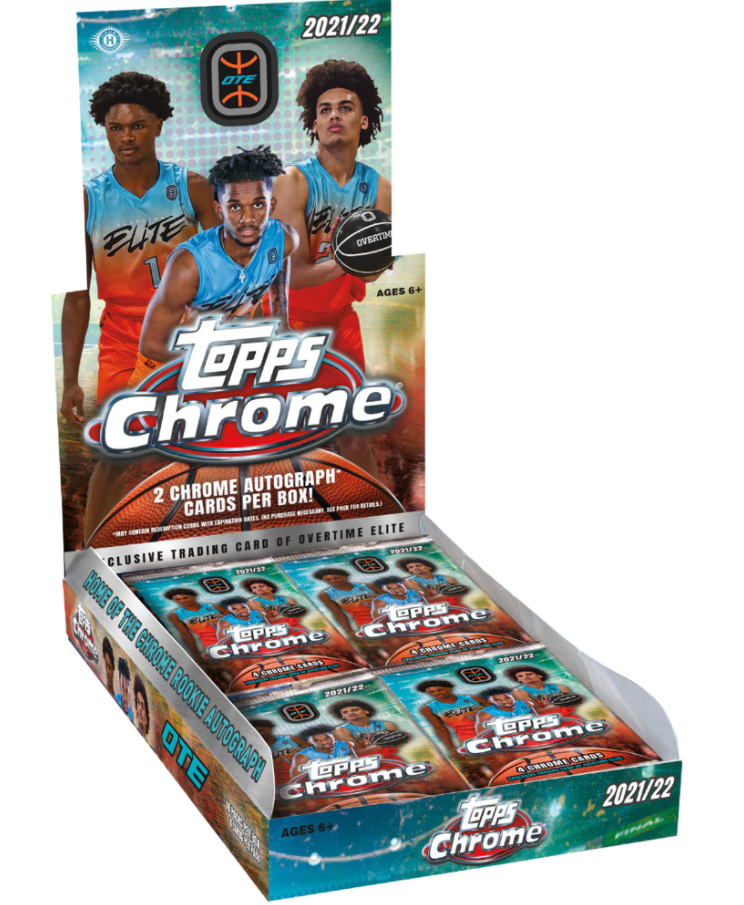 2021 TOPPS CHROME OVERTIME ELITE BASKETBALL HOBBY BOX