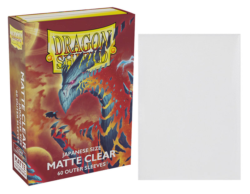DRAGON SHIELD MATTE CLEAR JAPANESE SIZE OUTER SLEEVE 60 COUNT