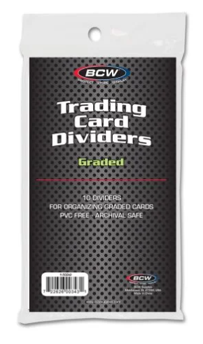 BCW GRADED CARD DIVIDER 10 PACK