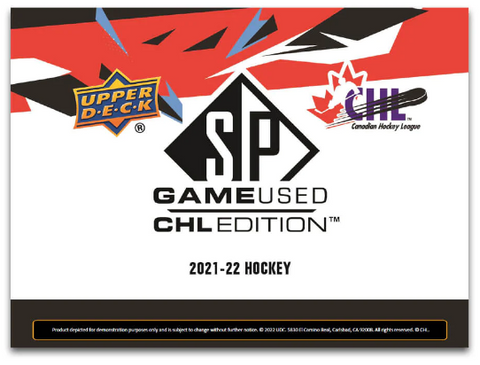 2021 UPPER DECK CHL SP GAME USED HOCKEY HOBBY BOX