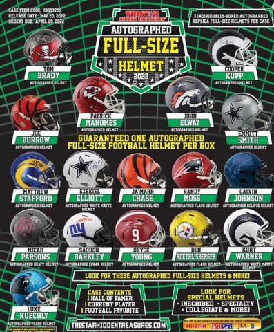 2022 TRISTAR AUTOGRAPH FOOTBALL HELMET