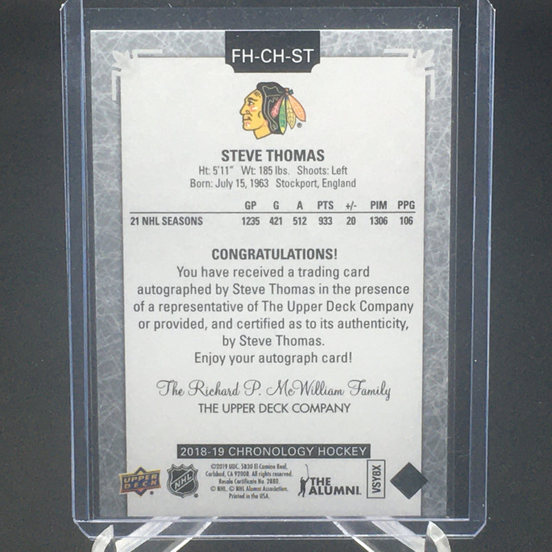 2018 UPPER DECK CHRONOLOGY - FRANCHISE HISTORY - S. THOMAS -