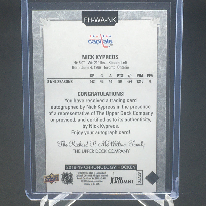 2018 UPPER DECK CHRONOLOGY - FRANCHISE HISTORY - N. KYPREDS -