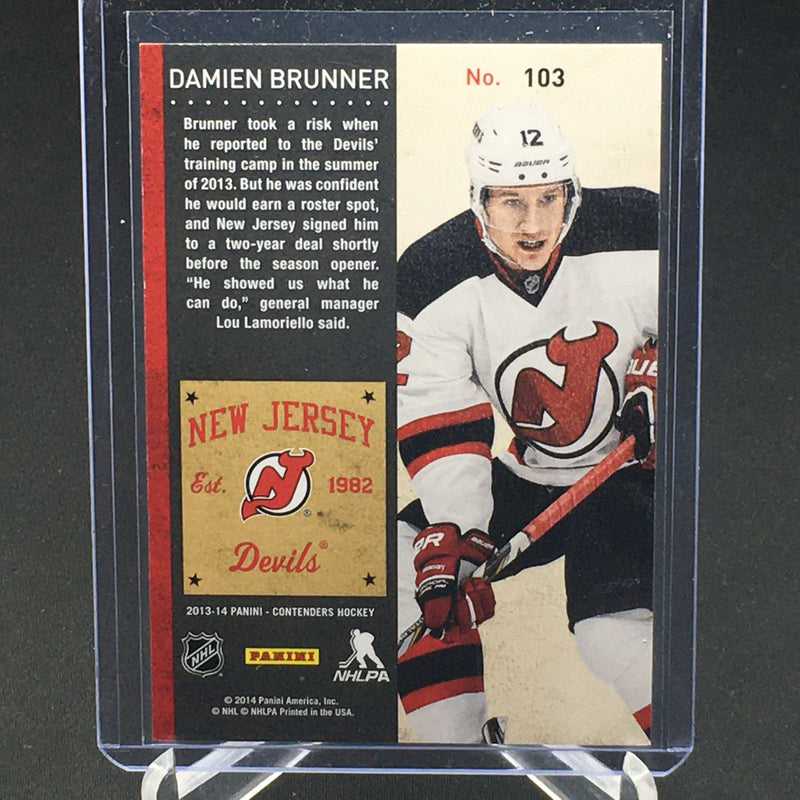 2013 PANINI CONTENDERS - ROOKIE TICKET - D. BRUNNER - #103 - #'D/600 - RC