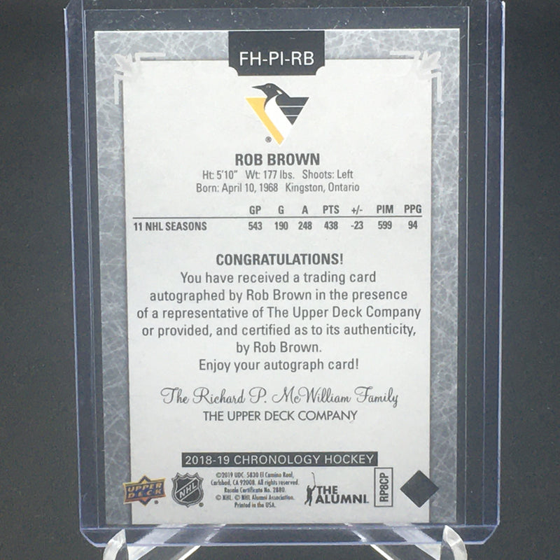 2018 UPPER DECK CHRONOLOGY - FRANCHISE HISTORY - R. BROWN -