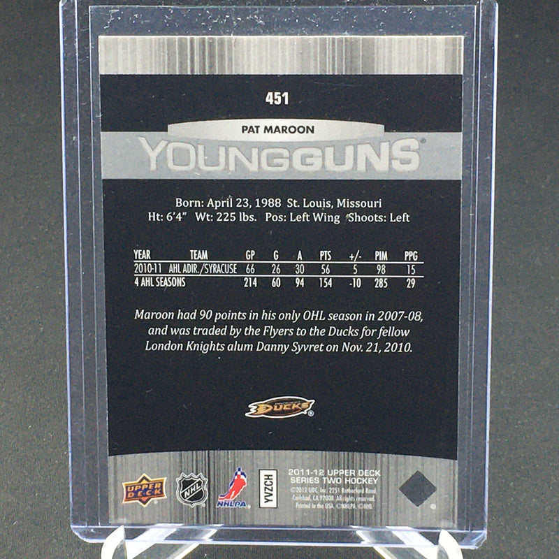 2011 UPPER DECK SERIES TWO - YOUNG GUNS - P. MAROON -