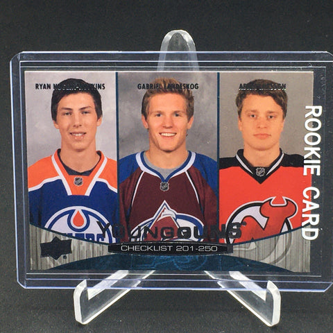 2011 UPPER DECK SERIES ONE - YOUNG GUNS CHECKLIST -  R. NUGENT-HOPKINS/ G. LANDESKOG/ A. LARSSON - RC