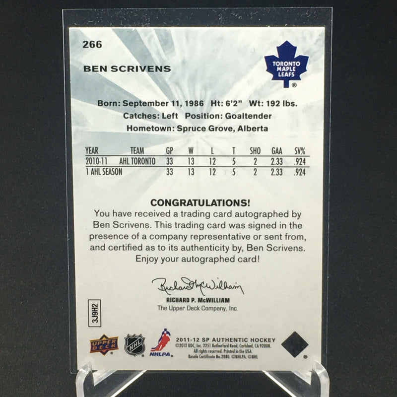 2013 UPPER DECK SP AUTHENTIC - FUTURE WATCH - J. SCHRODER - #280 - #'D/999 - AUTOGRAPH - RC