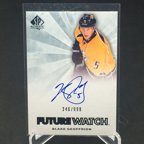 2011 UPPER DECK SP AUTHENTIC - FUTURE WATCH - B. GEOFFRION - #233 - #'D/999 - AUTOGRAPH - RC