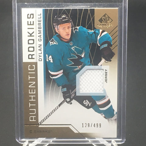 2018 UPPER DECK SP GAME USED - AUTHENTIC ROOKIES - D. GAMBRELL - #118 - #'D/499  - JERSEY - RC