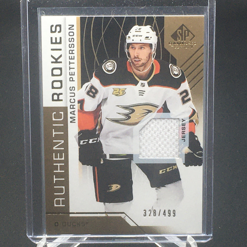 2018 UPPER DECK SP GAME USED - AUTHENTIC ROOKIES - M. PETTERSSON - #108 - #'D/499  - RELIC- RC