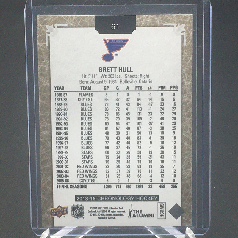 2018 UPPER DECK CHRONOLOGY - B. HULL - #61 - #'D/222