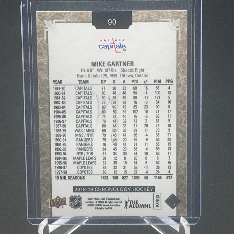 2018 UPPER DECK CHRONOLOGY - M. GARTNER - #90 - #'D/222