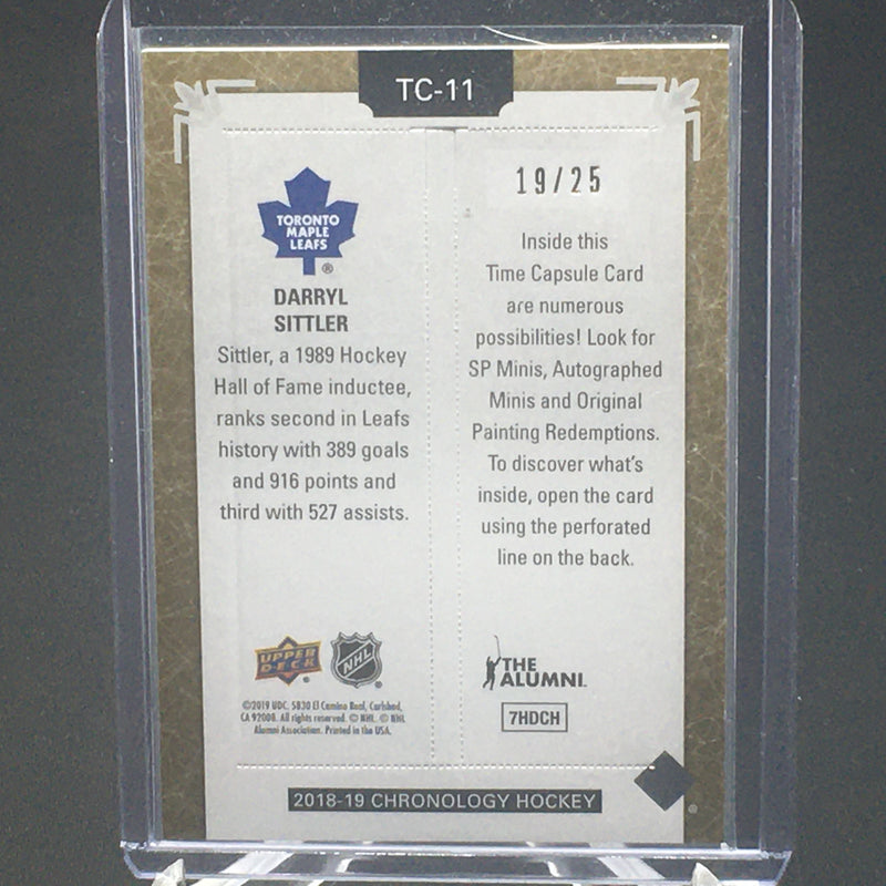 2018 UPPER DECK CHRONOLOGY - TIME CAPSULE - D. SITTLER - #TC-11 - #'D/25 - UNOPENED