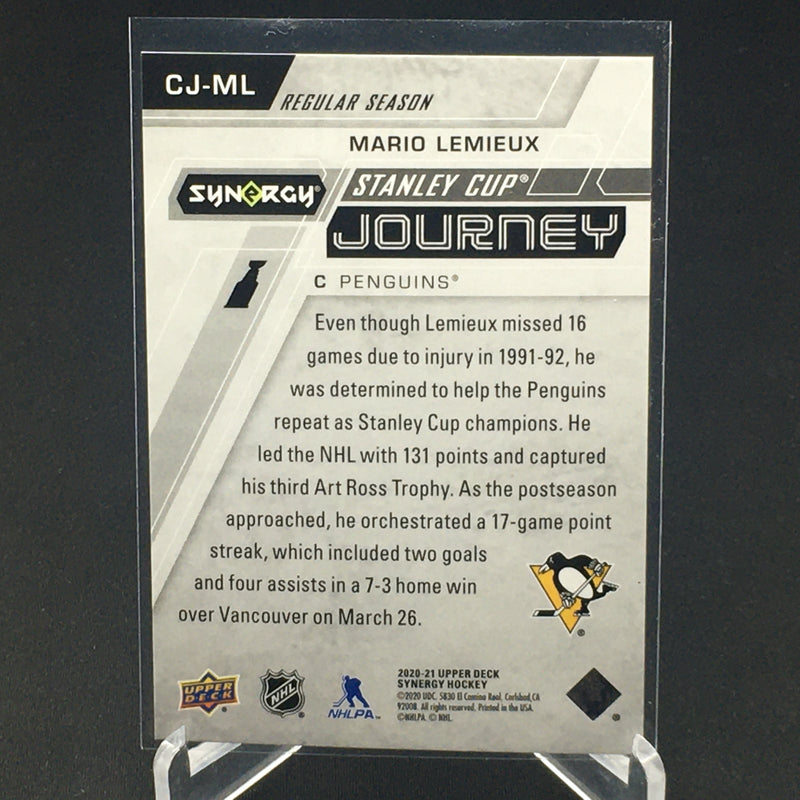 2020 UPPER DECK SYNERGY - STANLEY CUP JOURNEY - M. LEMIEUX - #CJ-ML - #'D/999