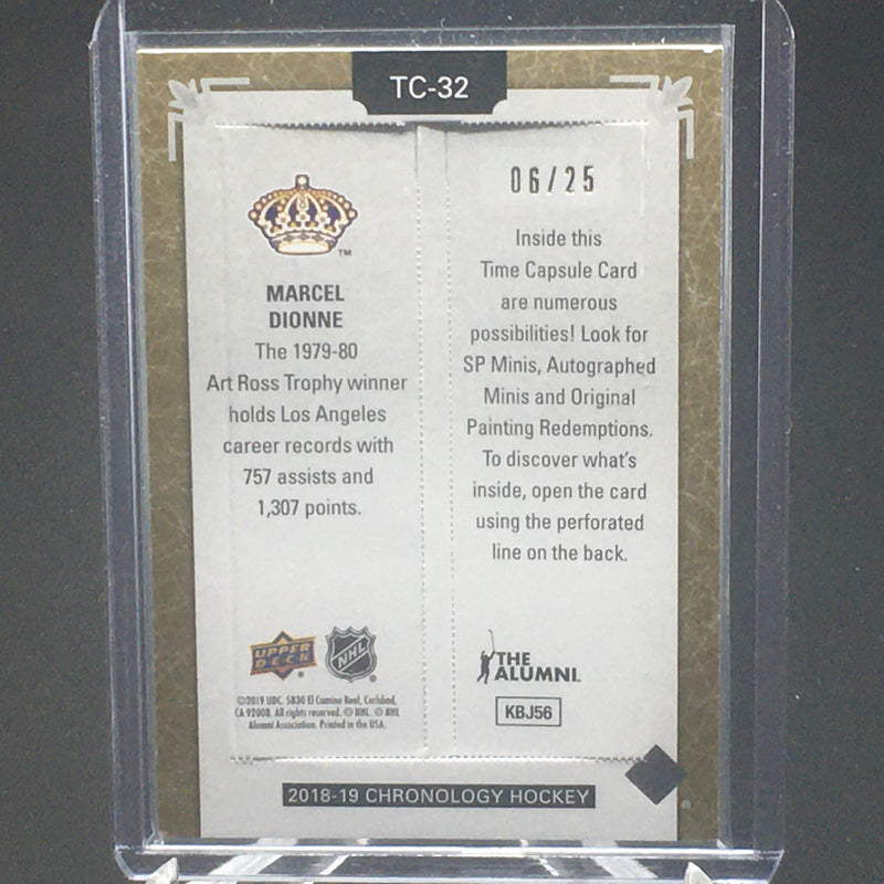 2018 UPPER DECK CHRONOLOGY - TIME CAPSULSE - M. DIONNE - #TC-32 - #'D/25 - OPENED