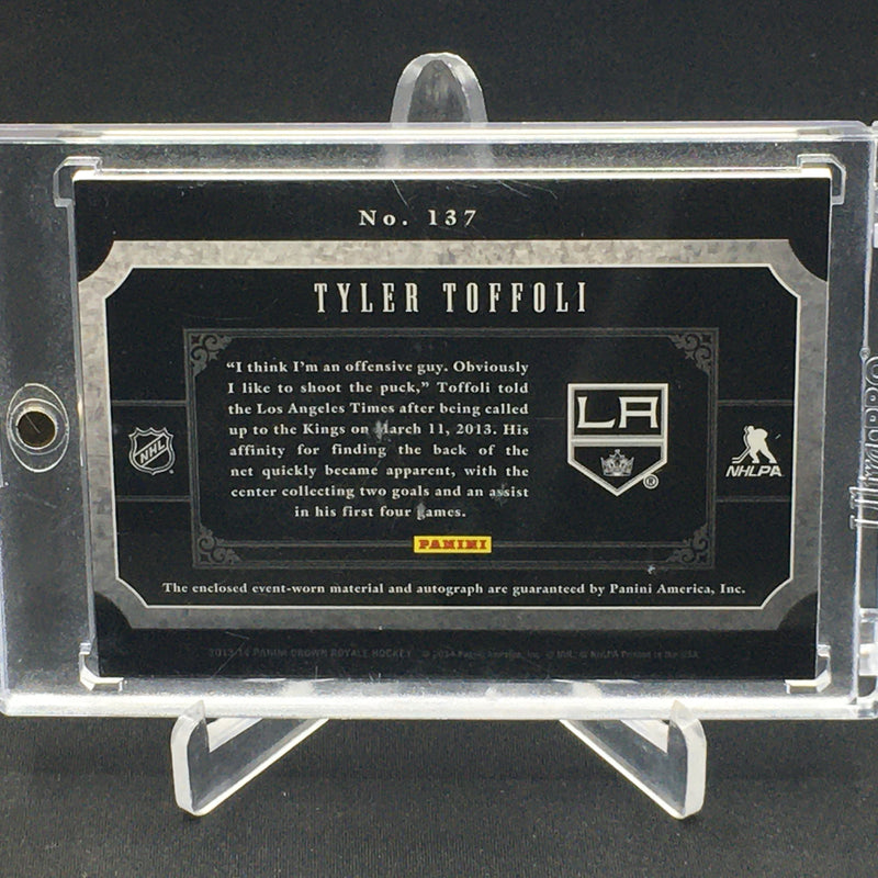 2013 PANINI CROWN ROYALE - SILHOUETTE - T. TOFFOLI - #137 - #'D/99 - PATCH - AUTOGRAPH - RC