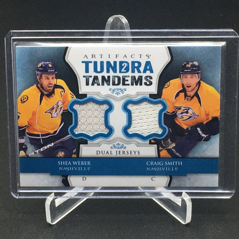 2013 UPPER DECK ARTIFACTS - TUNDRA TANDEMS - S. WEBER/ C. SMITH - #TT-WS - DUAL JERSEY RELIC