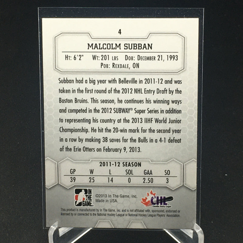 2012 IN THE GAME - CHL PROSPECTS - M. SUBBAN -