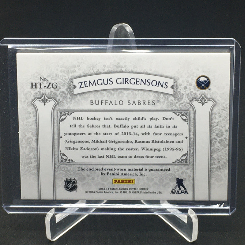 2013 PANINI CROWN ROYALE - HEIRS TO THE THRONE - Z. GIRGENSONS -