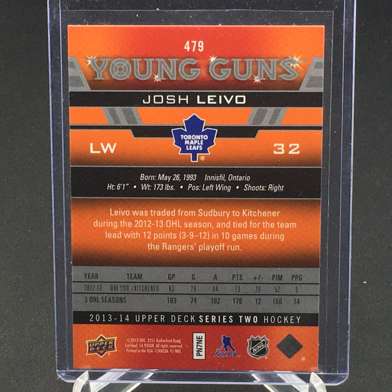2013 UPPER DECK SERIES TWO - YOUNG GUNS - J. LEIVO -