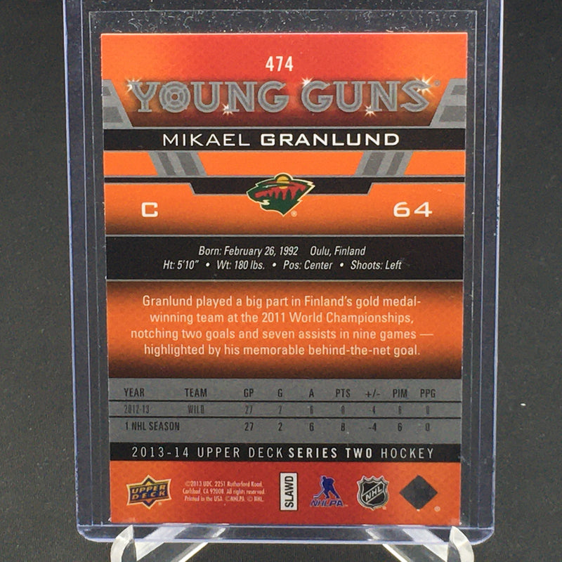 2013 UPPER DECK SERIES TWO - YOUNG GUNS - M. GRANLUND -
