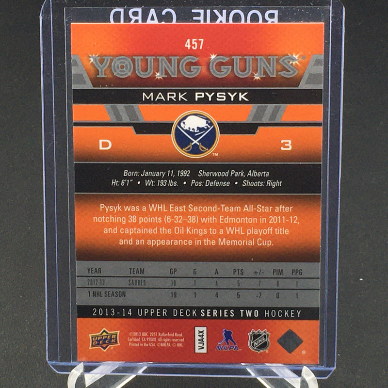 2013 UPPER DECK SERIES TWO - YOUNG GUNS - M. PYSYK -