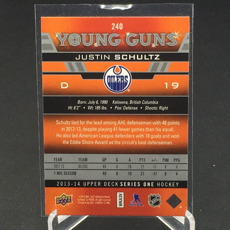 2013 UPPER DECK SERIES ONE - YOUNG GUNS - J. SCHULTZ -