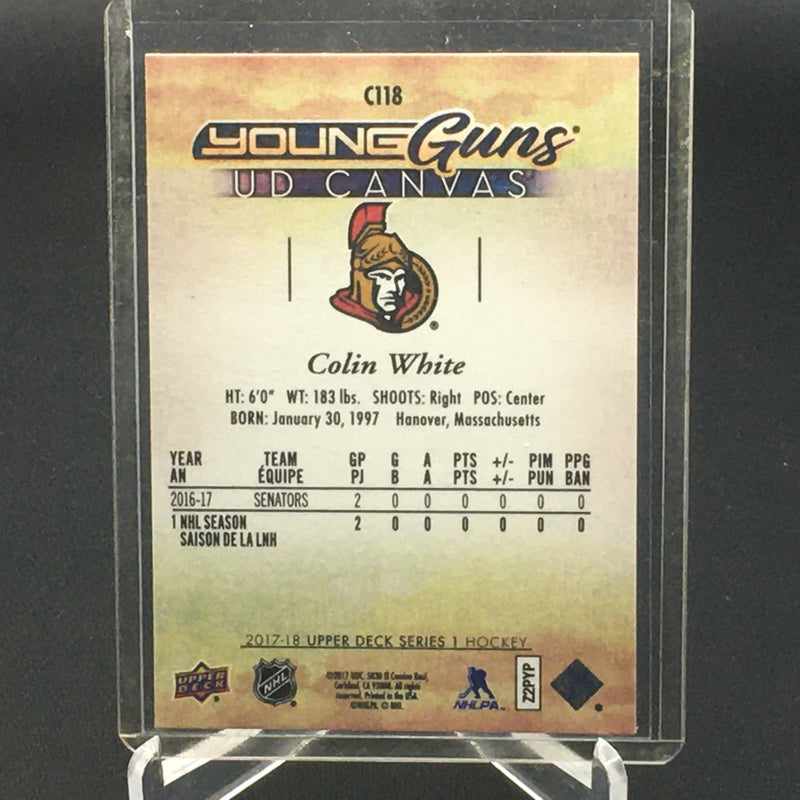 2017 UPPER DECK SERIES ONE - UD CANVAS - YOUNG GUNS - C. WHITE -