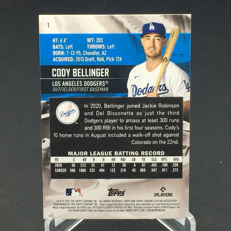 2021 TOPPS STADIUM CLUB BASEBALL - SINGLES -