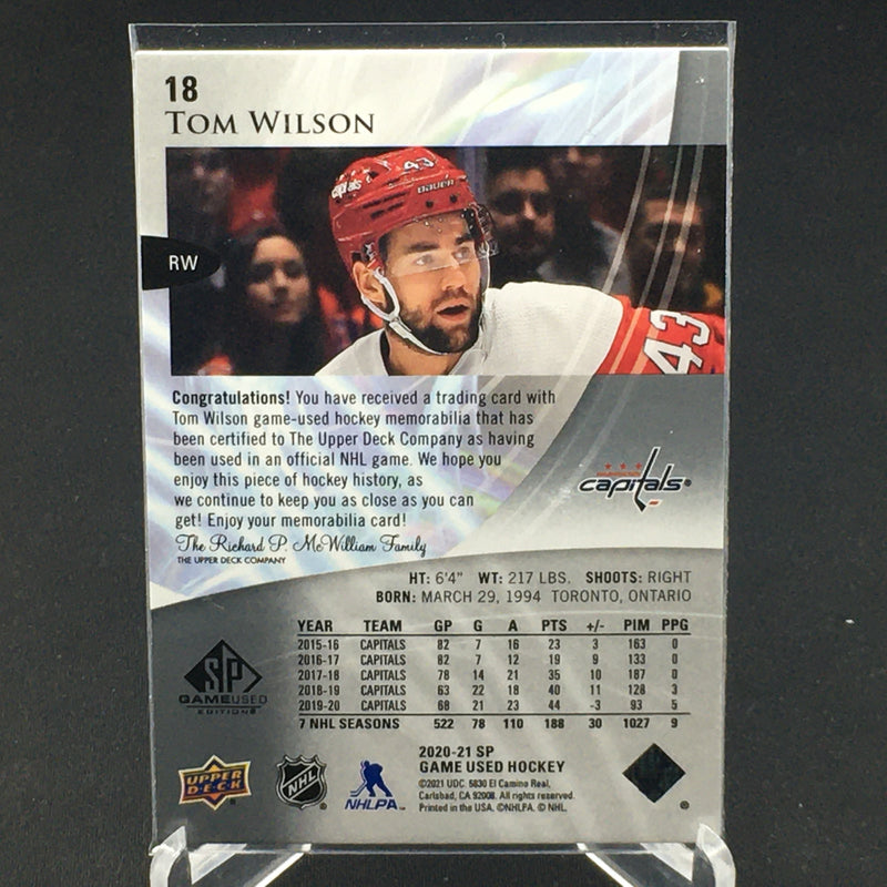 2020 UPPER DECK SP GAME USED - T. WILSON -