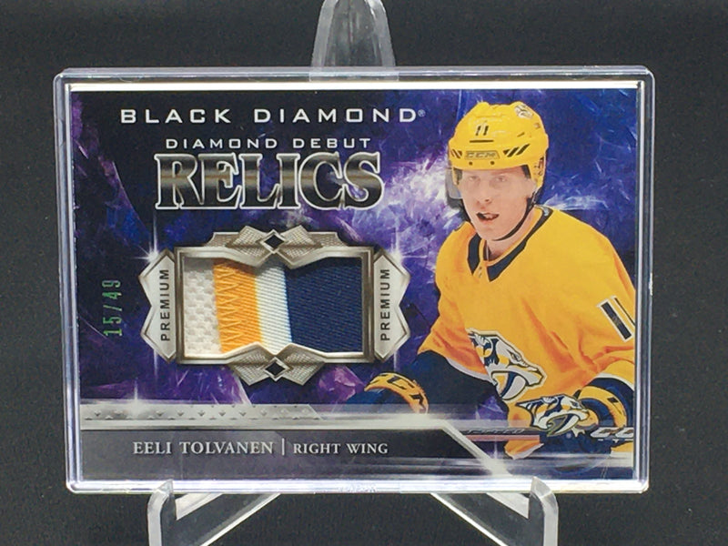 2018 UPPER DECK BLACK DIAMOND - DIAMOND DEBUT RELICS - E. TOLVANEN - #DD-ET - #'D/99 - PATCH