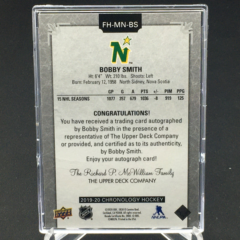 2019 UPPER DECK CHRONOLOGY - B. SMITH -