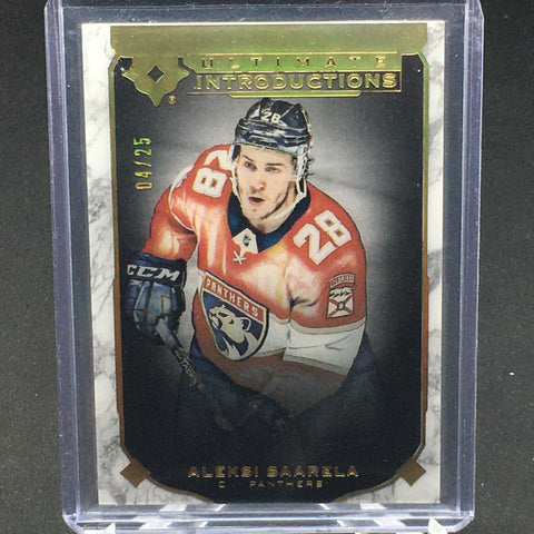 2019 UPPER DECK ULTIMATE COLLECTION - ULTIMATE INTRODUCTIONS - A. SAARELA - #UI-73 - #'D/25