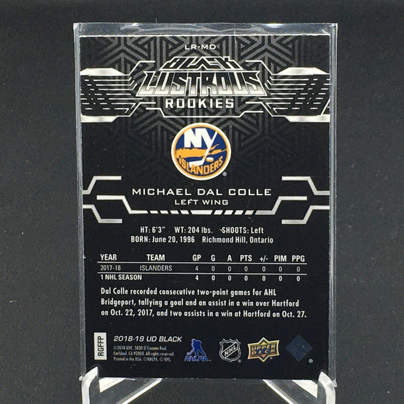 2018 UPPER DECK BLACK - BLACK LUSTROUS - M. COLLE - #LR-MD - #'D/299