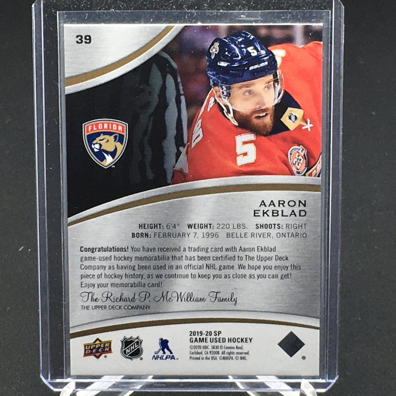 2019 UPPER DECK SP GAME USED - A. EKBLAD -
