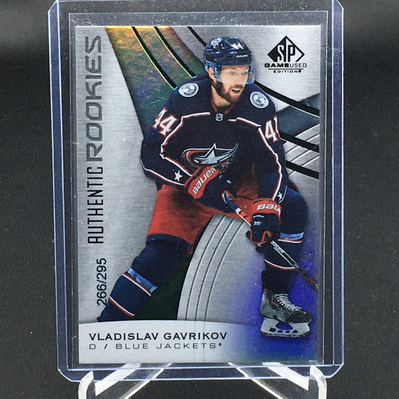 2019 UPPER DECK SP GAME USED - AUTHENTIC ROOKIES - V. GAVRIKOV - #132 - #'D/295 - RC
