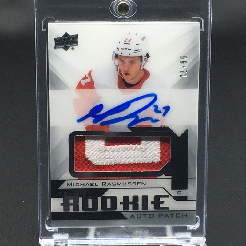 2018 UPPER DECK PREMIER - ROOKIE AUTO PATCH - M. RASMUSSEN - #AR-MR - #'D/99 - RELIC - AUTOGRAPH - RC