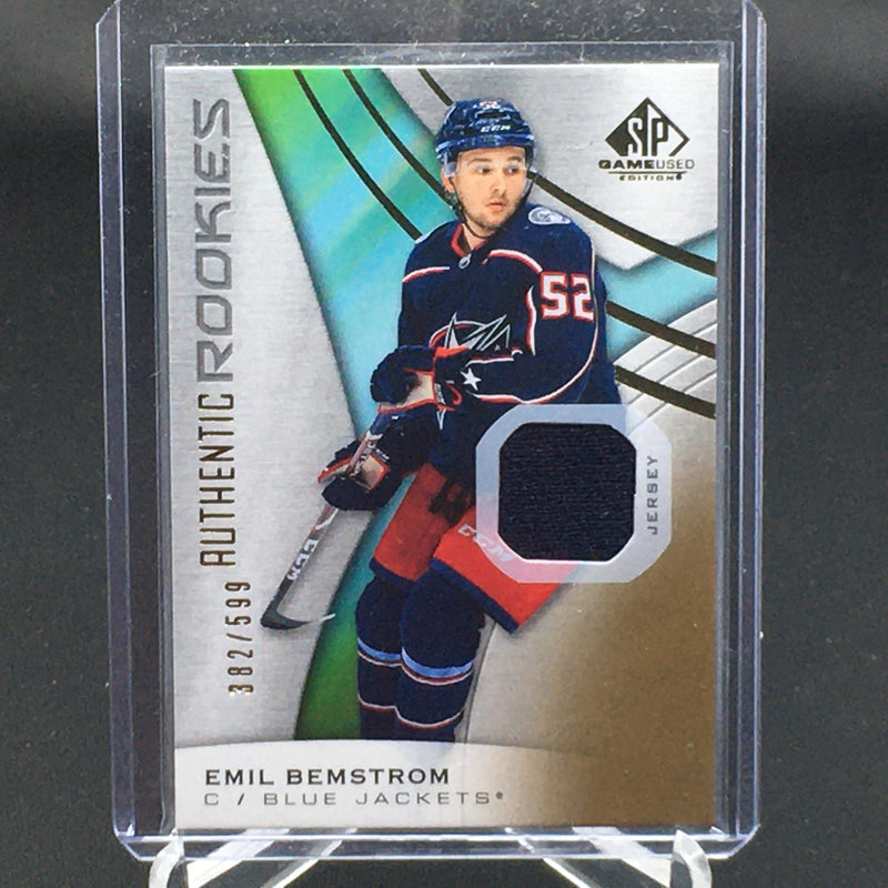 2019 UPPER DECK SP GAME USED - AUTHENTIC ROOKIES - E. BEMSTROM - #196 - #'D/599  - JERSEY - RC