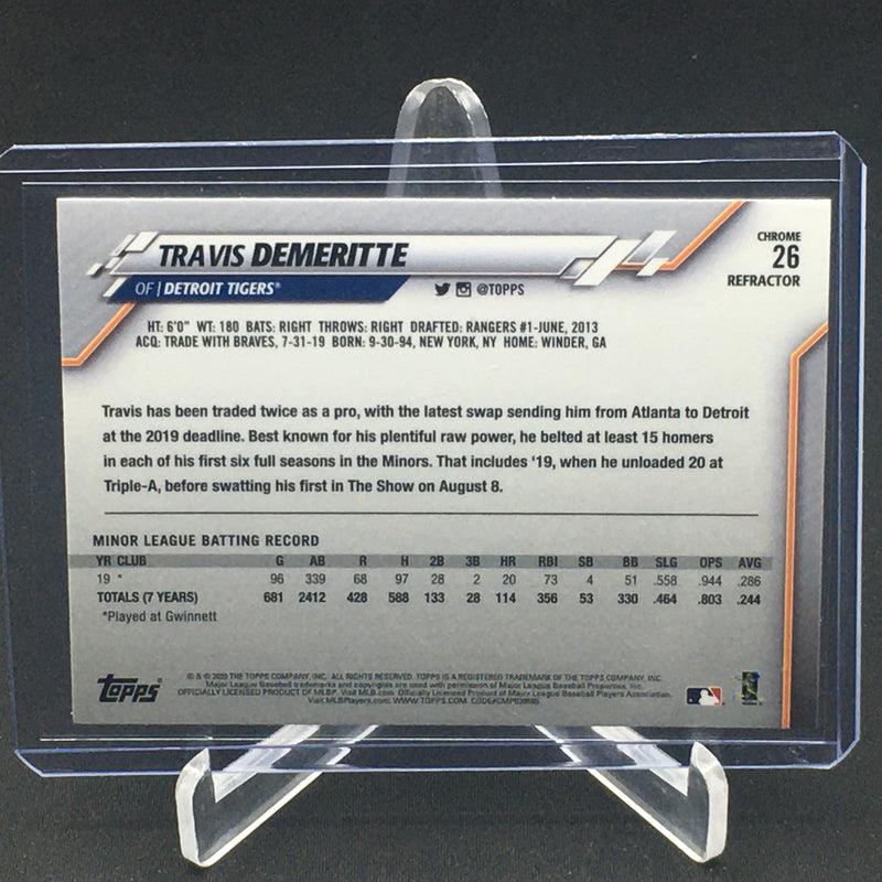 2020 TOPPS CHROME - REFRACTOR - T. DEMERITTE -
