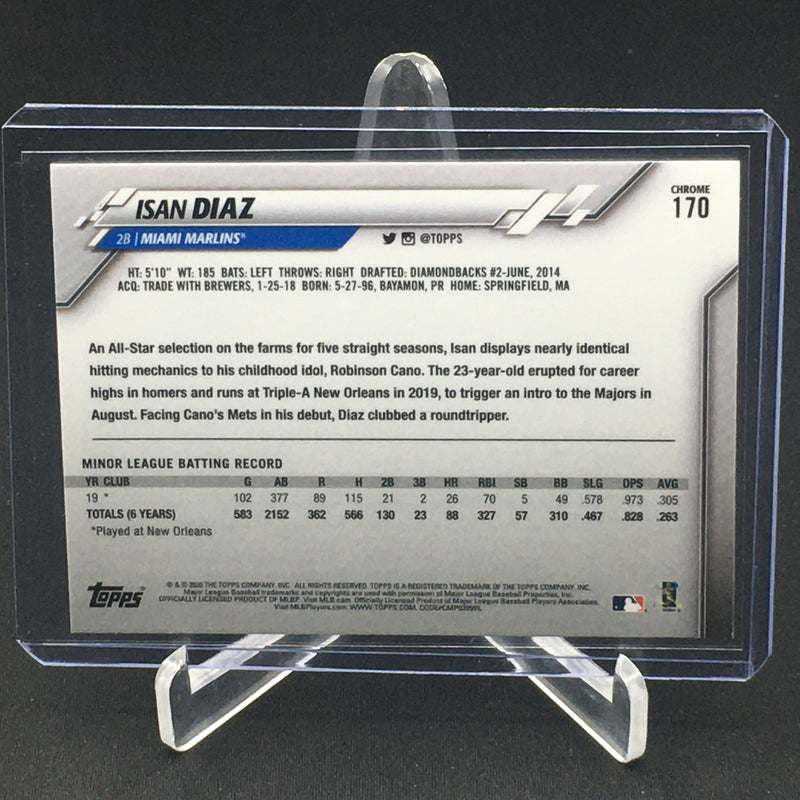 2020 TOPPS CHROME - PRISM REFRACTOR - I. DIAZ -