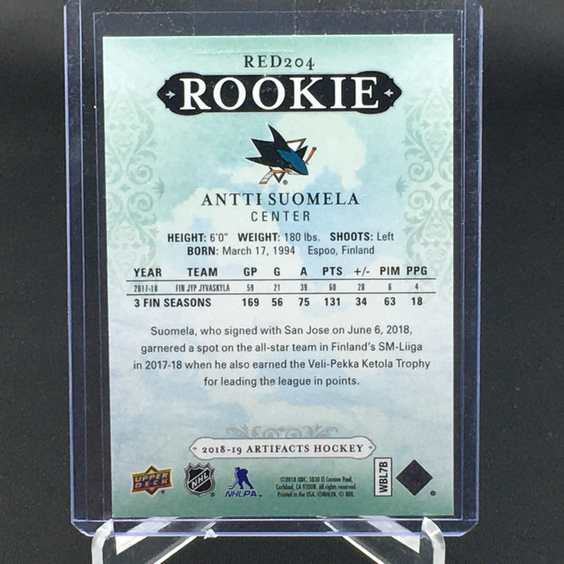 2018 UPPER DECK ARTIFACTS - A. SUOMELA - #RED204 - #'D/799 - RC