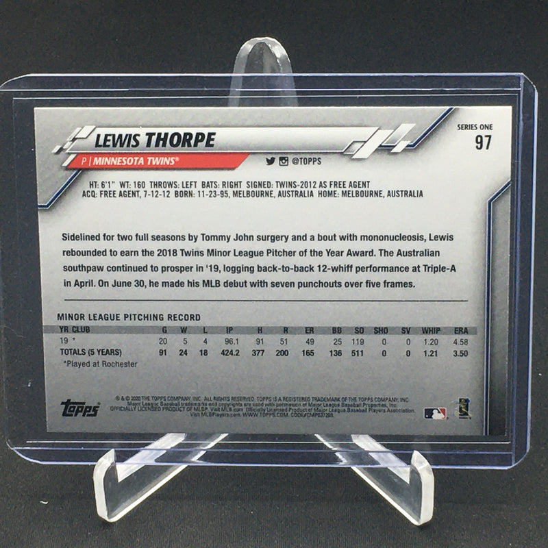 2020 TOPPS SERIES ONE - GOLD FOIL - L. THORPE -