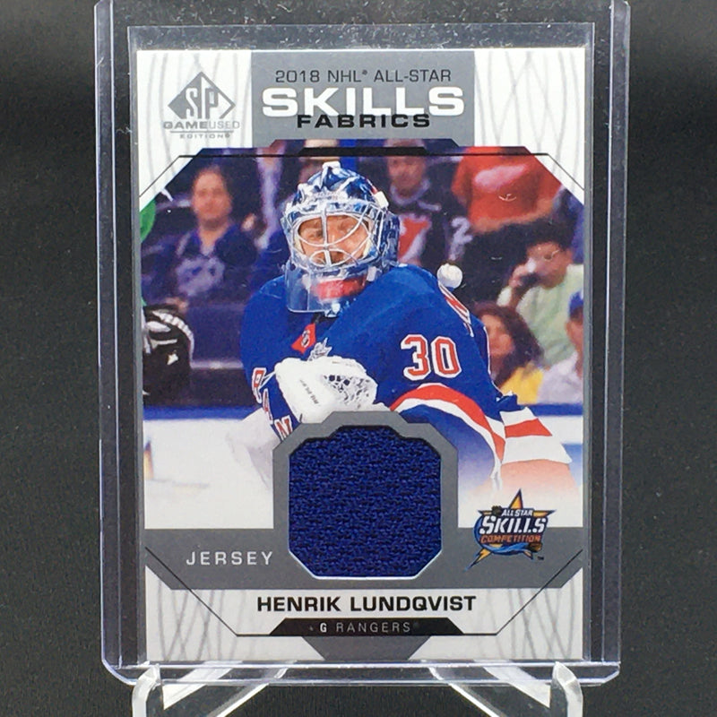 2018 UPPER DECK SP GAME USED -  SKILLS FABRICS - H. LUNDQVIST -