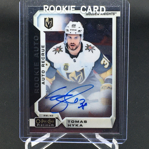 2018 UPPER DECK O-PEE-CHEE PLATINUM - ROOKIE AUTO - T. HYKA - #R-TH - AUTOGRAPH