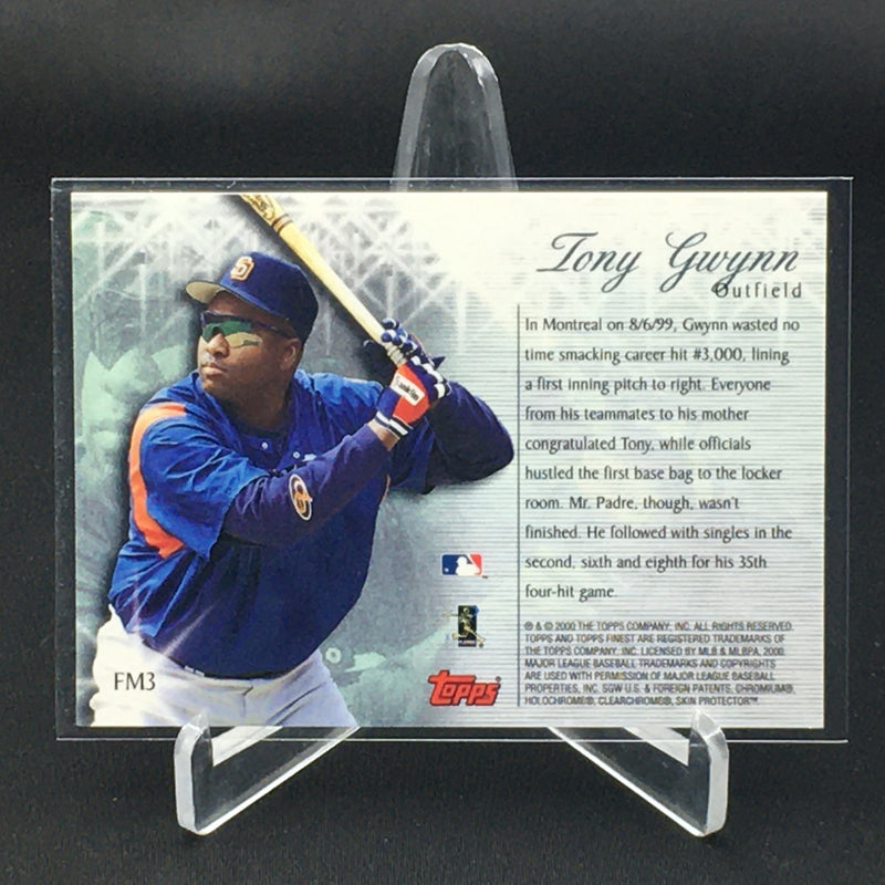 2000 TOPPS FINEST MOMENTS - 3000 HITS - T. GWYNN -