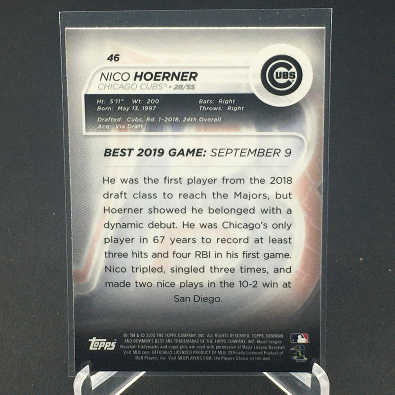 2020 TOPPS BOWMAN'S BEST - N. HOERNER -