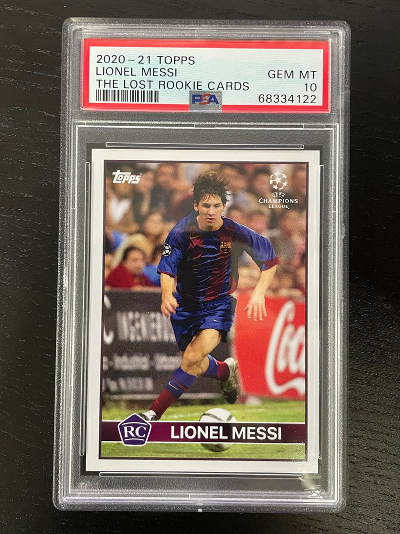 2020 TOPPS - THE LOST ROOKIE CARDS - L. MESSI - PSA 10