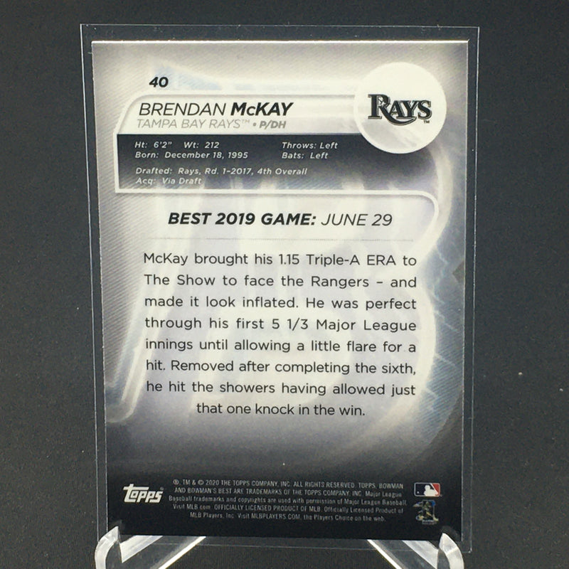 2020 TOPPS BOWMAN'S BEST - B. McKAY -