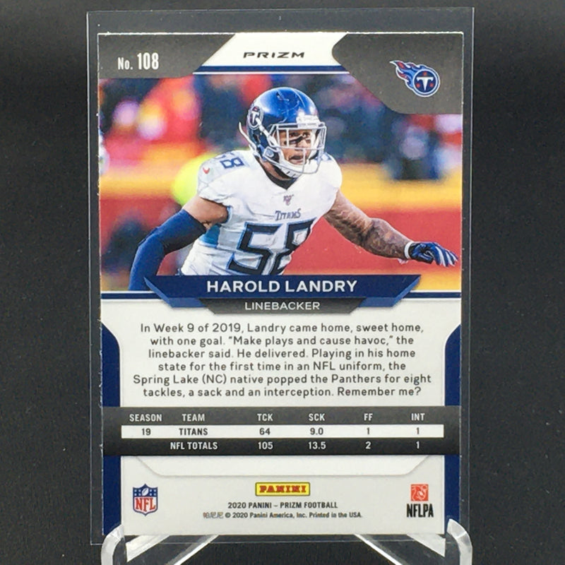 2020 PANINI PRIZM - RED CRACKED ICE PRIZM - H. LANDRY -